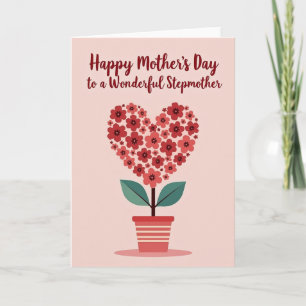 Tarjeta del Día de las Madres Políticas Corazón Fl