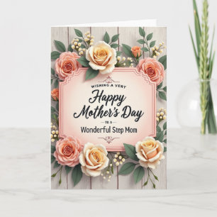 Tarjeta del Día de las Madres Políticas Florales