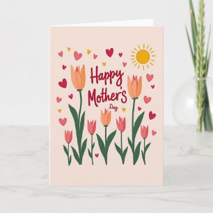 Tarjeta del Día de las Madres Sol Radiante