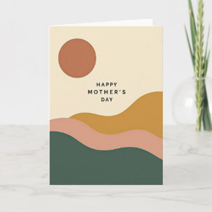 Tarjeta del Día de las Madres Terracotta Sun