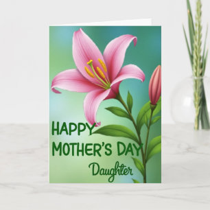 Tarjeta del Día de las Madres Verde Esmeralda