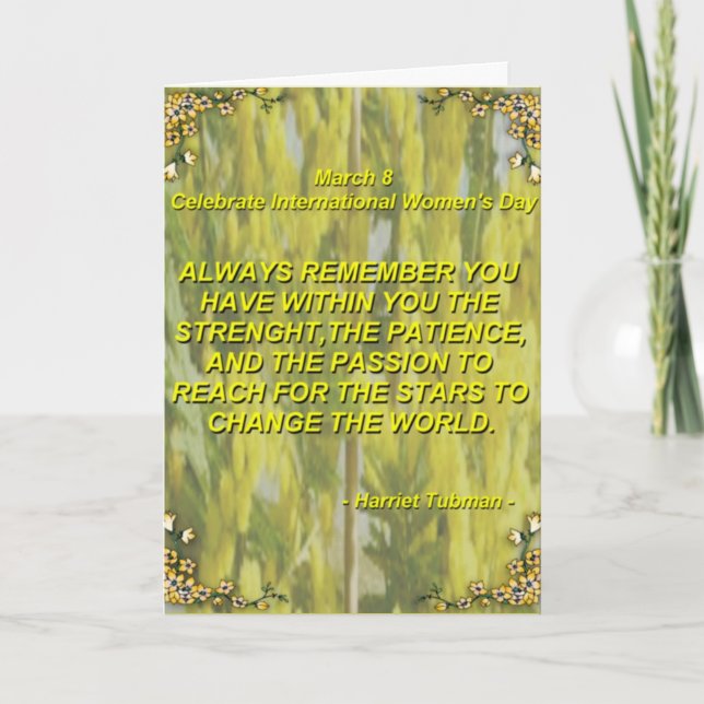 Tarjeta del día de las mujeres (Anverso)