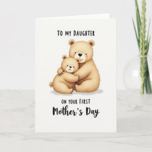 Tarjeta del Día de las Primeras Madres Osas