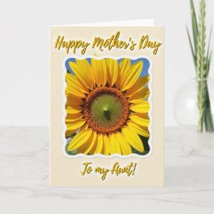 Tarjeta del Día de las Tías Flor de Oro