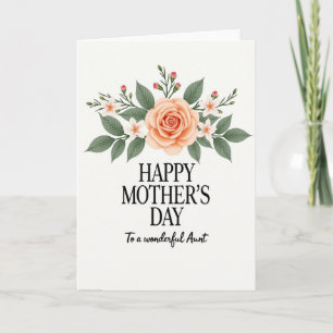 Tarjeta del Día de las Tías Florales Dulces
