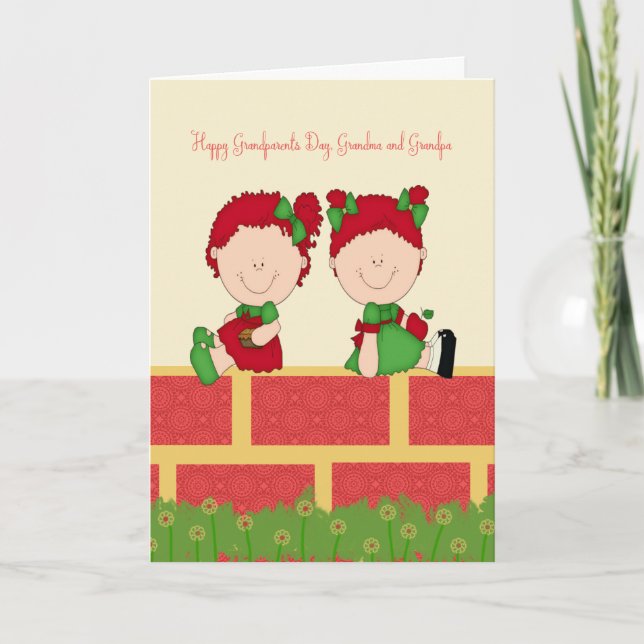 Tarjeta del Día de los Abuelos desde los gemelos (Anverso)