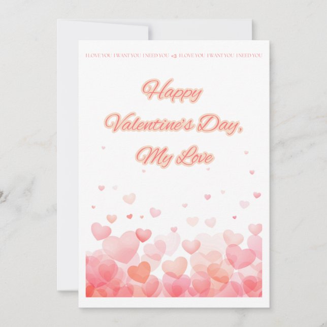 Tarjeta del Día de los enamorados  (Anverso)