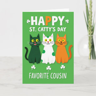 Tarjeta del Día de los Gatos Esmeralda