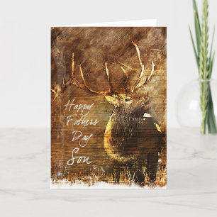 Tarjeta del Día de los Hijos Rusticos de Elk