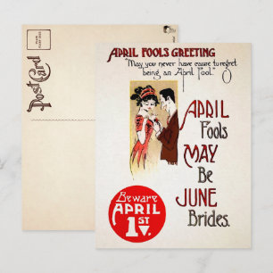 Tarjeta del Día de los Inocentes Victoriana