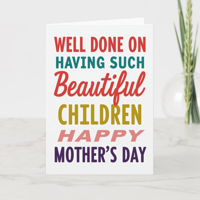 Tarjeta del Día de los Niños Hermosos (Anverso)