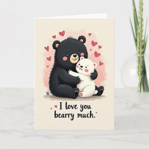 Tarjeta del Día de los Ositos de Corazón