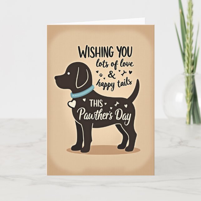 Tarjeta del Día de los Padres Amantes de los Perro (Anverso)