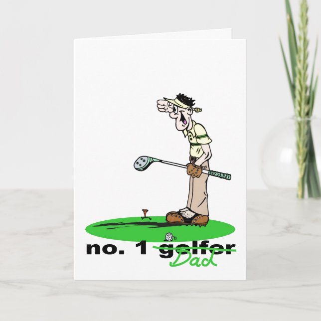 Tarjeta del Día de los Padres de Golfer Dad (Anverso)
