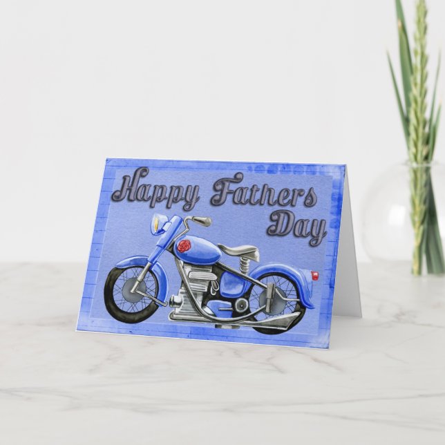 Tarjeta del Día de los Padres de la Motocicleta Az (Anverso)