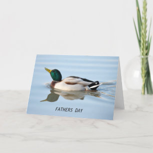 Tarjeta del Día de los Padres Patos Nadadores