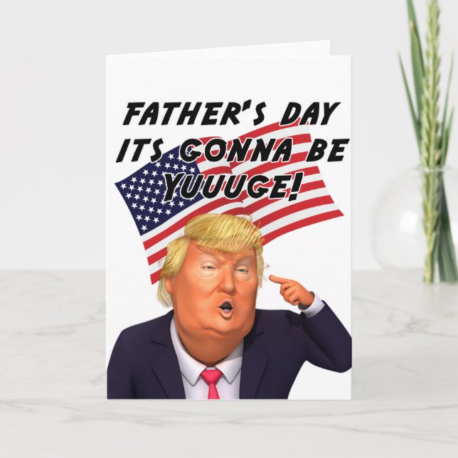 Tarjeta del Día de los Padres Trump, tarjeta del D (Anverso)