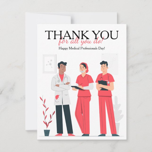 Tarjeta del Día de los Profesionales de la Salud (Anverso)