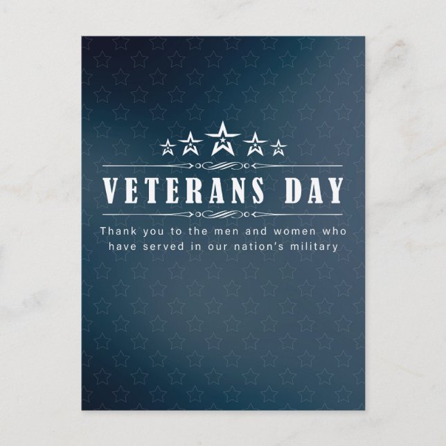 Tarjeta del Día de los Veteranos (Anverso)