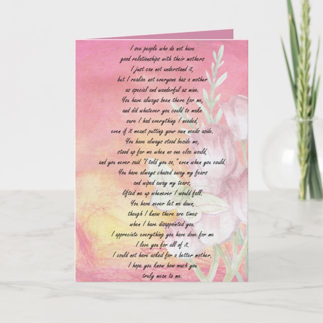 Tarjeta del día de madre (Anverso)