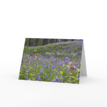 Tarjeta del día de madre con Bluebells