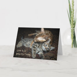 Tarjeta del día de madre con el gato