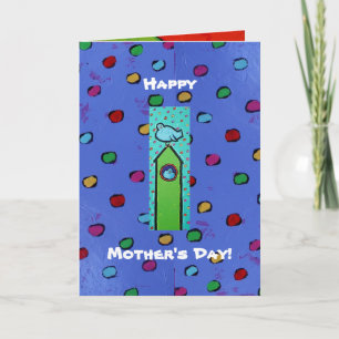 Tarjeta del día de madre con las porciones de