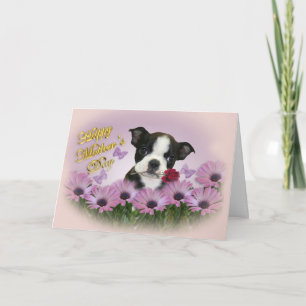 Tarjeta del día de madre de Boston Terrier