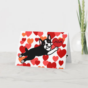 Tarjeta del día de madre de Boston Terrier