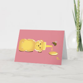 Tarjeta del día de madre de la abeja de la miel