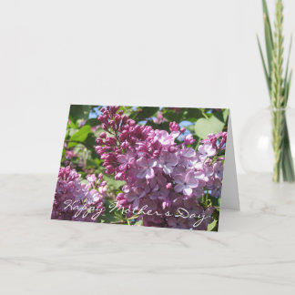 Tarjeta del día de madre de la lila de la