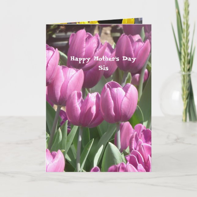 Tarjeta del día de madre de la madre soltera a la (Anverso)
