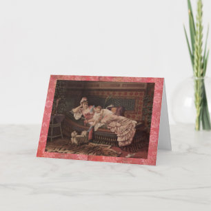 Tarjeta del día de madre de la madre y del niño