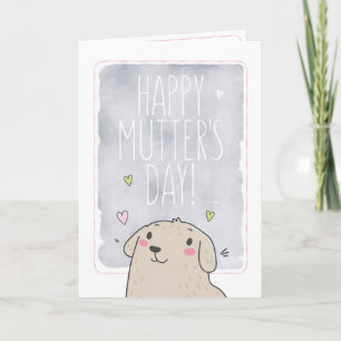 Tarjeta del día de madre de la mamá del perro del
