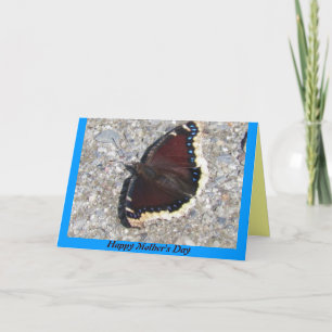 Tarjeta del día de madre de la mariposa de capa de