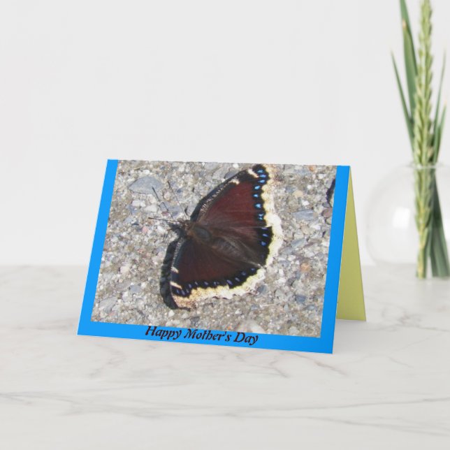 Tarjeta del día de madre de la mariposa de capa de (Anverso)