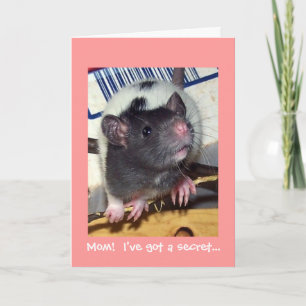 Tarjeta del día de madre de la rata del mascota