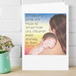 Tarjeta del día de madre de los brazos de una