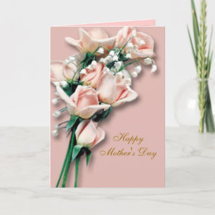 Tarjeta del día de madre de los rosas del