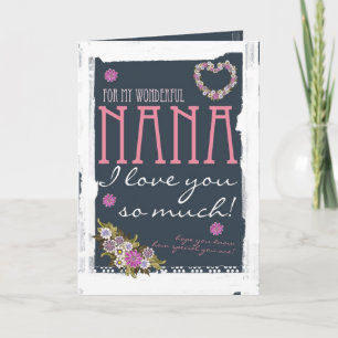 Tarjeta del día de madre de Nana de moda y moderna