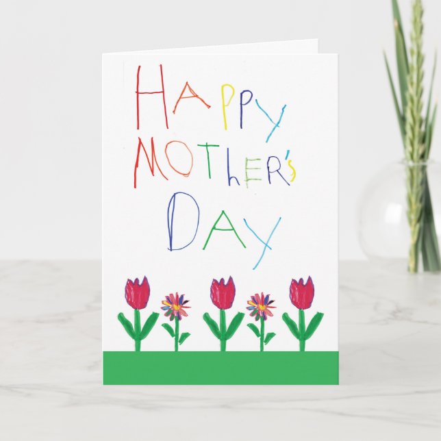 Tarjeta del día de madre de niños (Anverso)