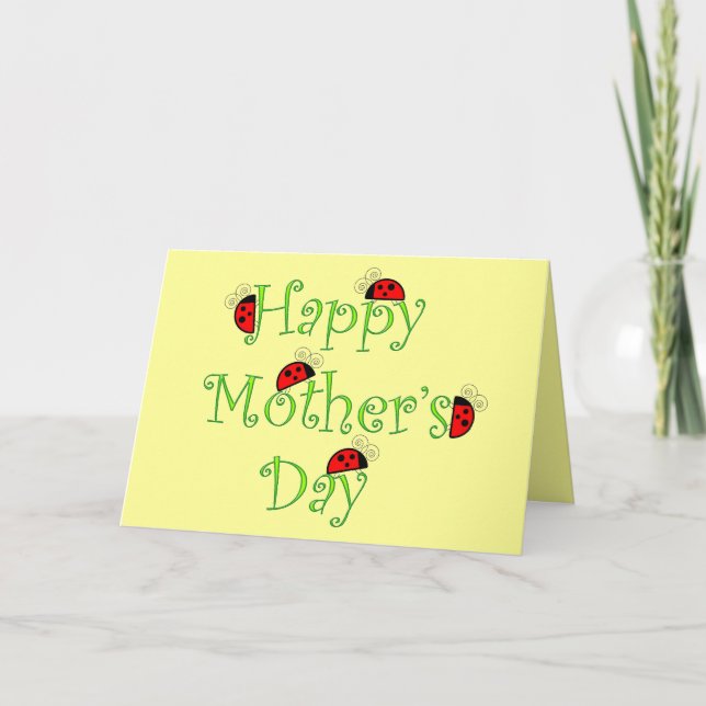 Tarjeta del día de madre de señora Bug (Anverso)