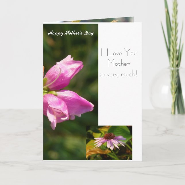 Tarjeta del día de madre de un niño a la mamá (Anverso)