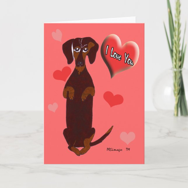 Tarjeta del día de madre del Dachshund (Anverso)