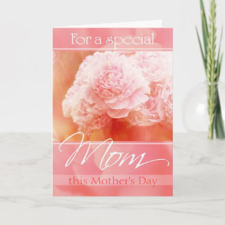 Tarjeta del día de madre del ramo del Peony