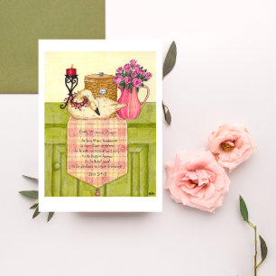 Tarjeta del día de madre del rezo de la mujer