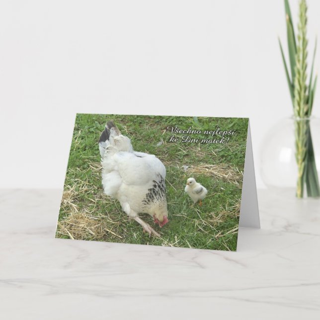 Tarjeta del día de madre en Checo (Anverso)