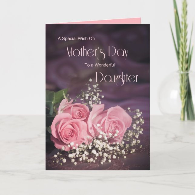 Tarjeta del día de madre para la hija con los (Anverso)
