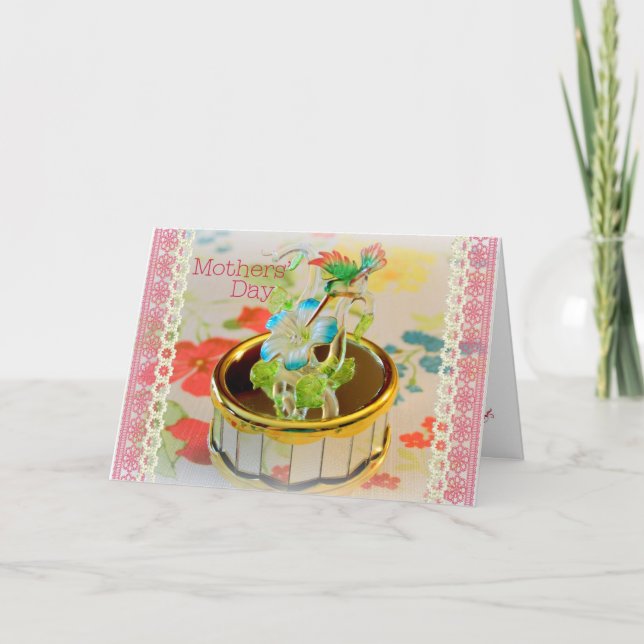 Tarjeta del día de Mather feliz con el colibrí (Anverso)