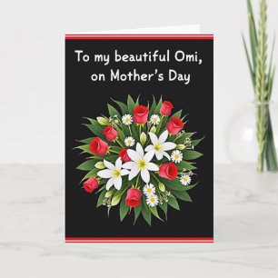 Tarjeta del día de Omi floral
